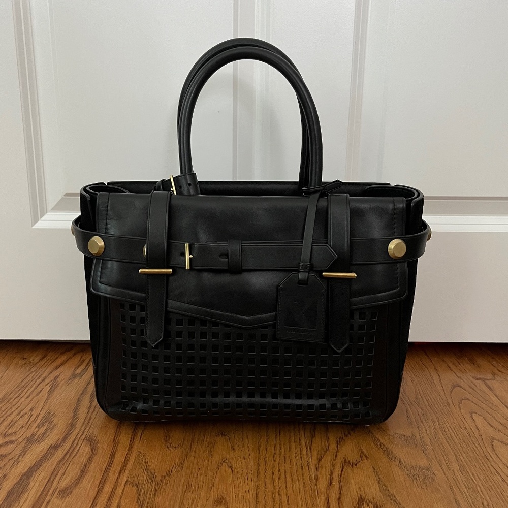 Reed Krakoff Perforated Boxer Handbag - Black